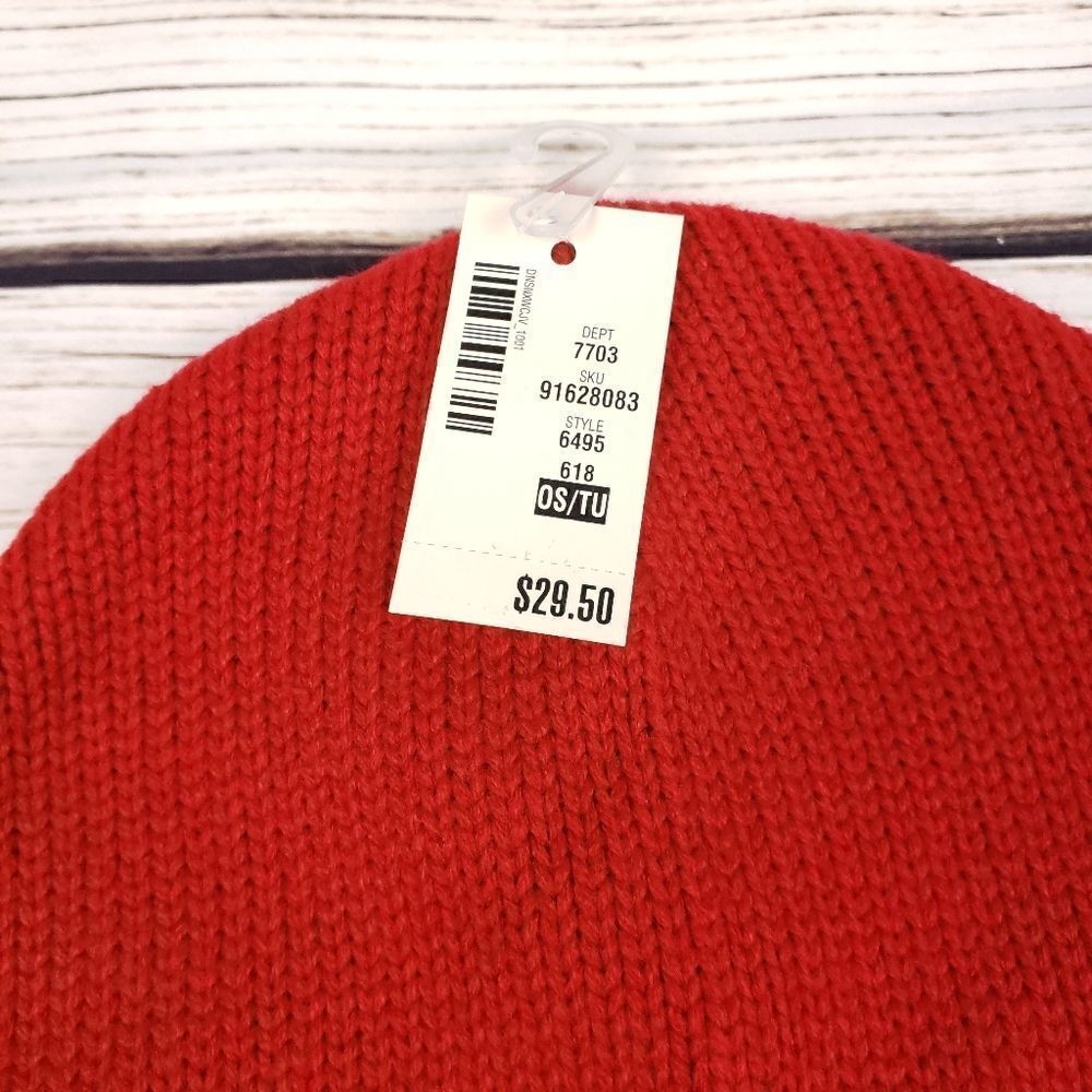 Aeropostale red knit beanie hat "love" sequined - Picture 4 of 4